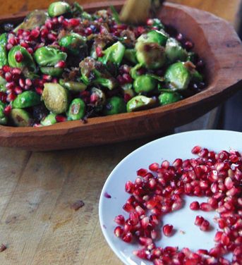 Brussels Sprouts with Pancetta & Pomegranate