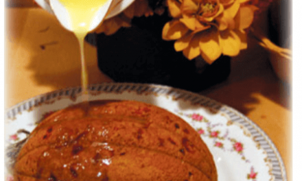 Cranberry Steamed Pudding with Butter Sauce
