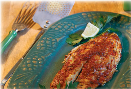 Broiled Bluefish With Sweet-Pepper Butter