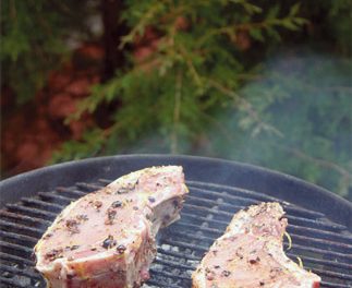 Grilled Pork Chops from Heritage Breed Pigs