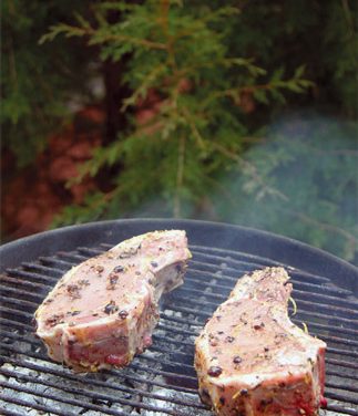Grilled Pork Chops from Heritage Breed Pigs