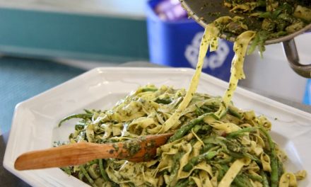 Fresh Pasta with Pesto, Potatoes, and String Beans