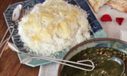 Polo Bah Tahdig : Rice With Crispy Potato Crust