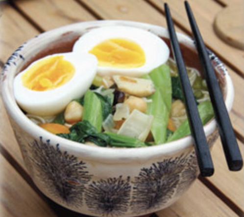Celeriac Chickpea Mushroom Noodle Soup