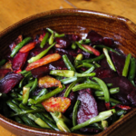 Roasted Beets and Garlic Scapes