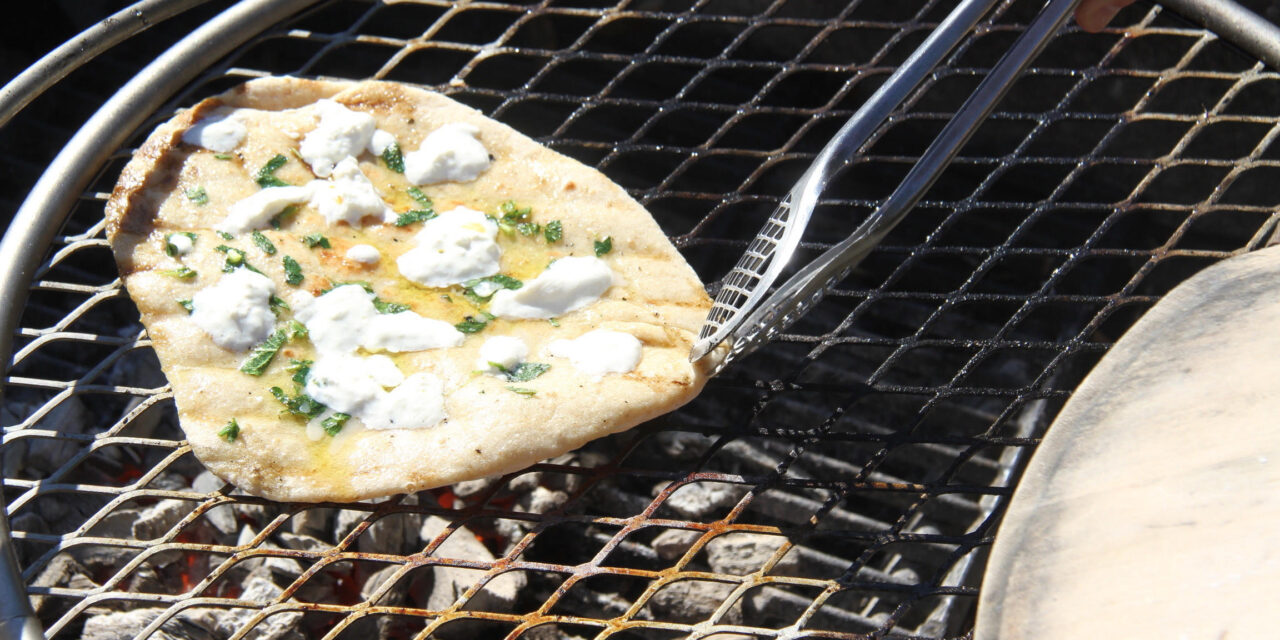 Grilling Pizza over Natural Charcoal or Hardwood Embers