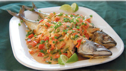 Caribbean-Style Mackerel Baked in Spicy Coconut Sauce