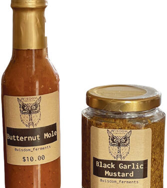 Wisdom Ferments: Fermented Condiments – Butternut Mole, Black Garlic Mustard