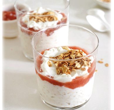 Overnight Oats with Rhubarb