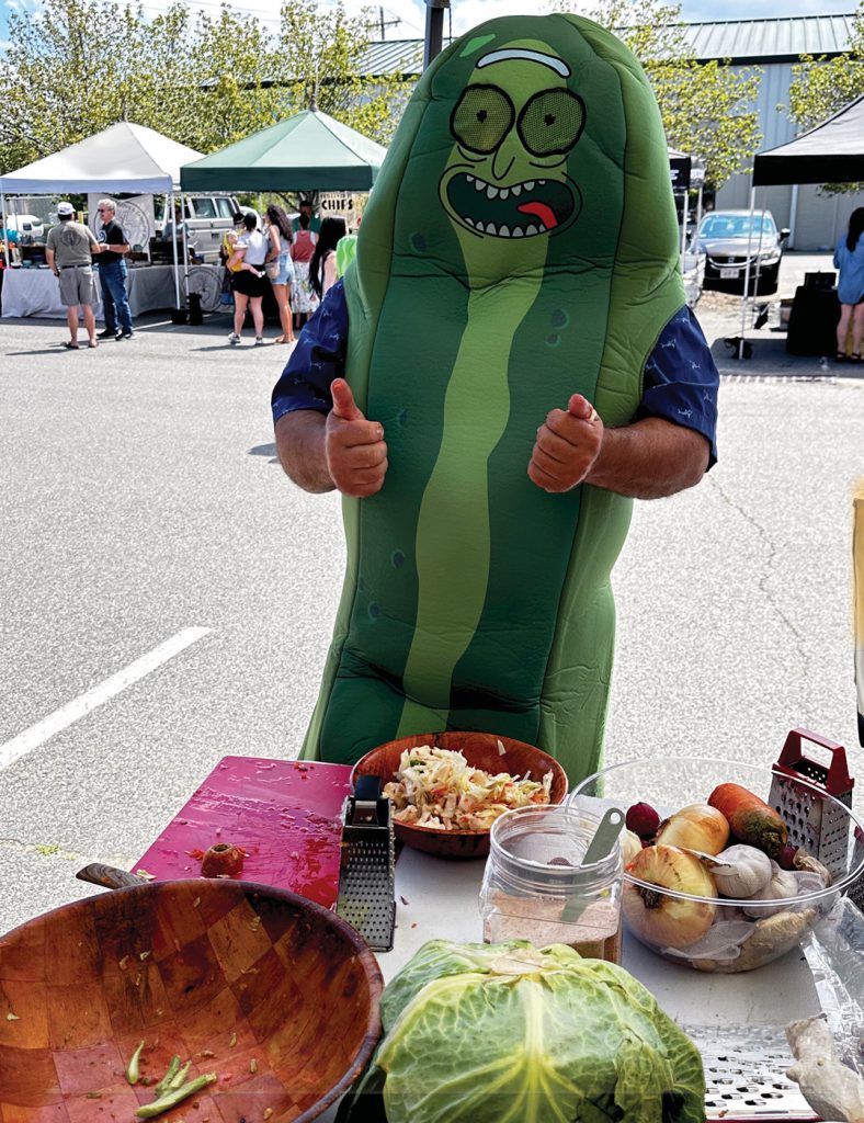 The PickleMan rates making sauerkraut on the sly, a two thumbs-up experience at the 2025 Plymouth Pickle and Fermentation Festival at Independent Fermentations. Join us for the 3rd Annual Festival on Saturday, June 13, 2026 (12-5pm)!